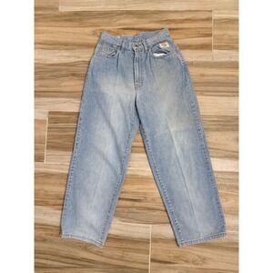 Vintage Benetton Blue Family Jeans Made in Italy Light Wash Wide Leg Denim 40